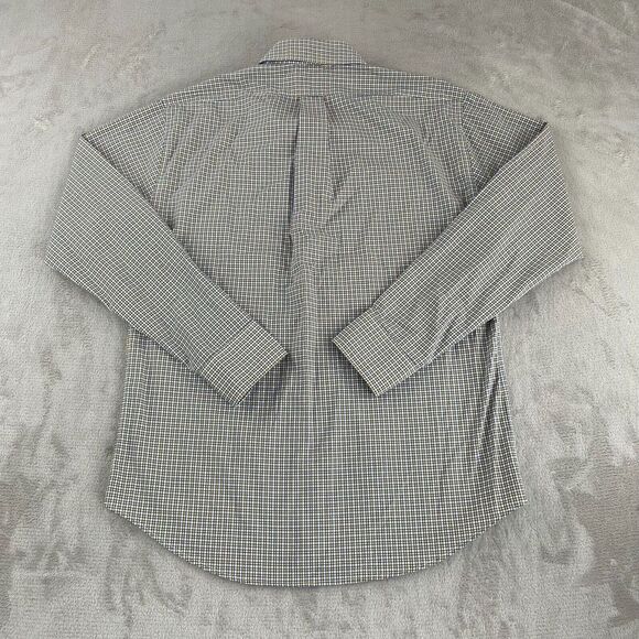 Sid Mashburn Shirt Men Large Yellow Blue Check Long Sleeve Designer Button Down - Picture 9 of 14